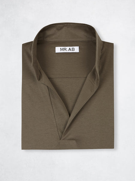 POLO MAO SILK LS KHAKI