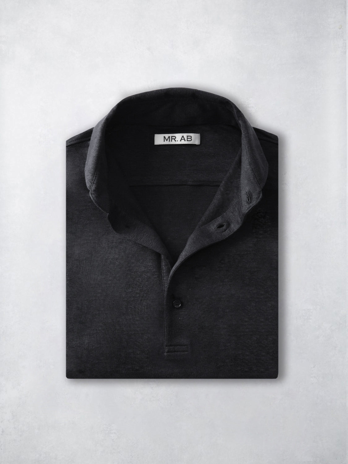 LINEN POLO BLACK