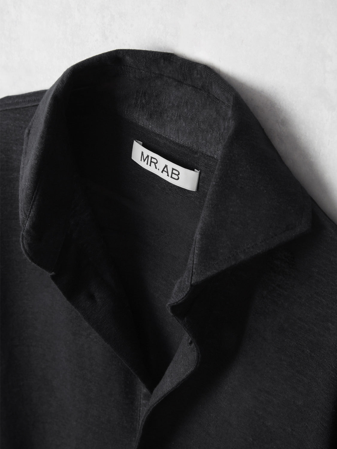 LINEN POLO BLACK