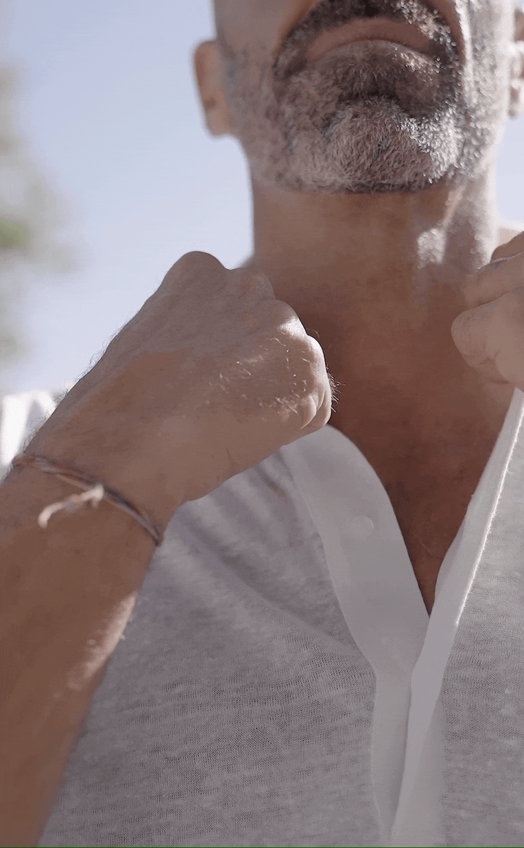 LINEN POLO WHITE