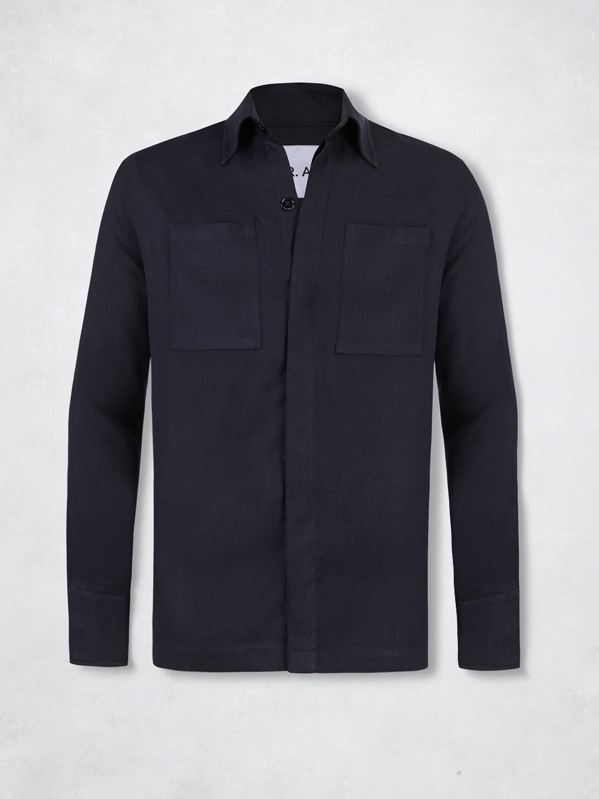 LINEN OVERSHIRT NAVY