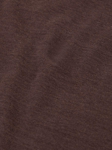 LINEN POLO SS BROWN