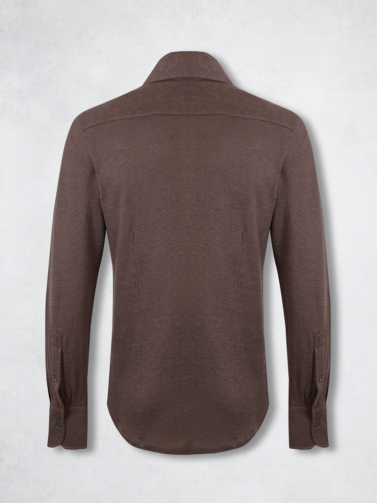 LINEN POLO BROWN