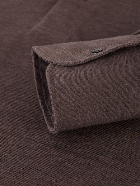LINEN POLO BROWN