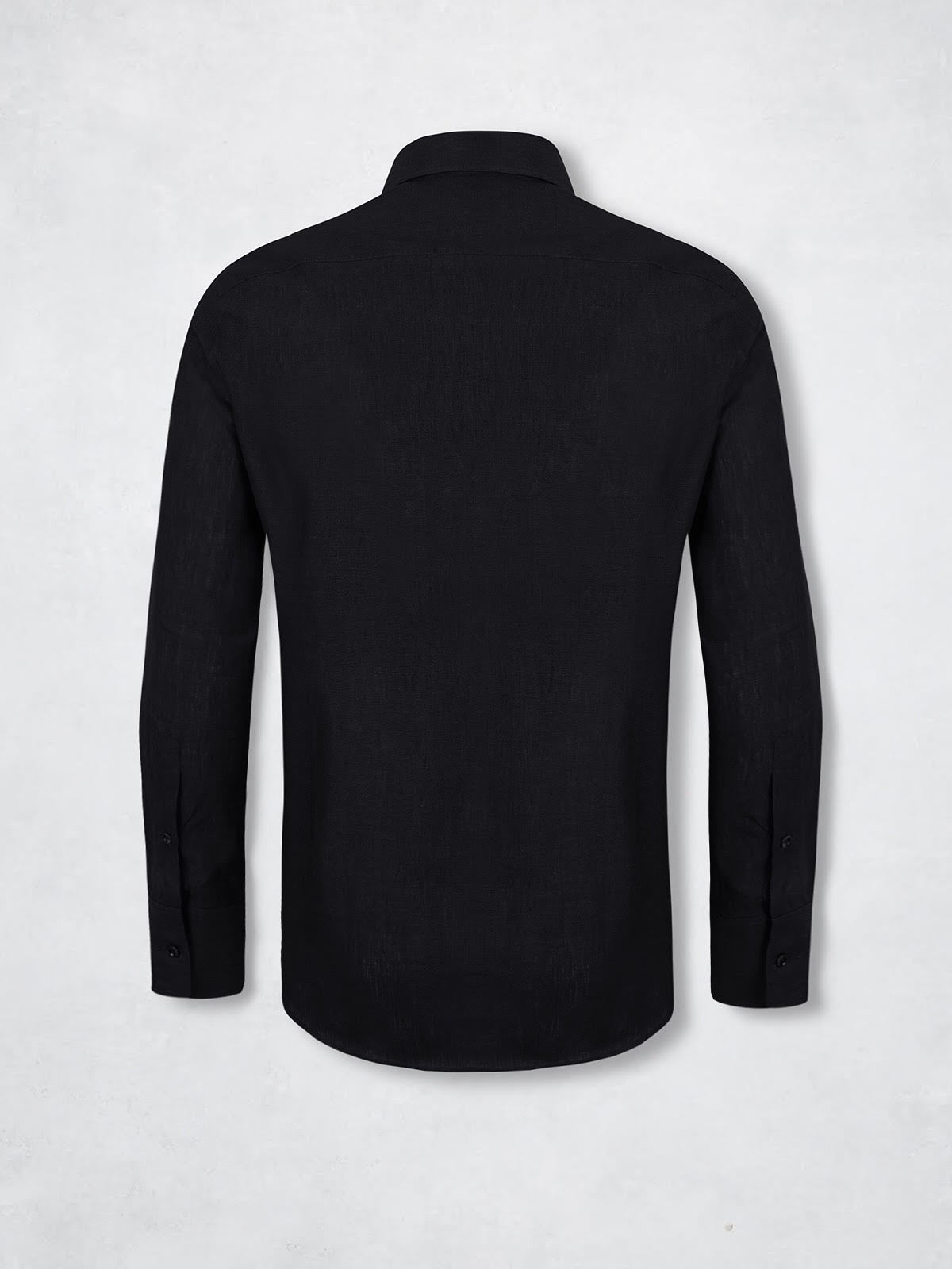 LINEN SHIRT BLACK