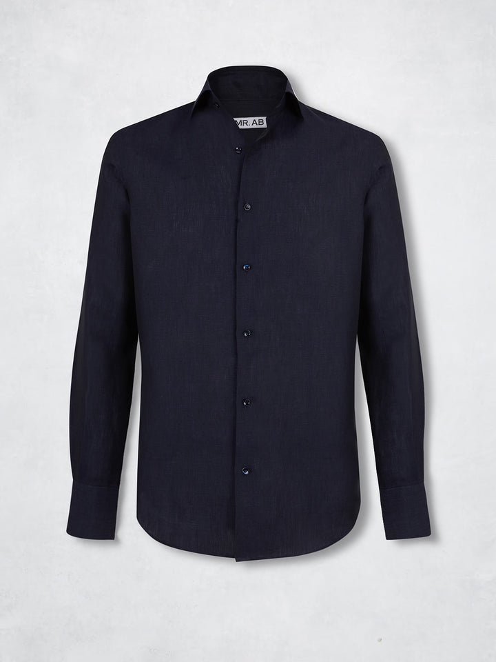 LINEN SHIRT NAVY