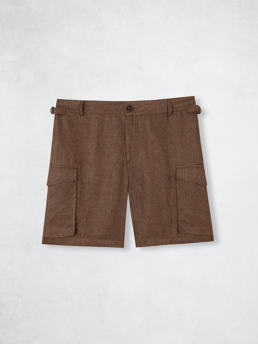 LINEN SHORTS BROWN