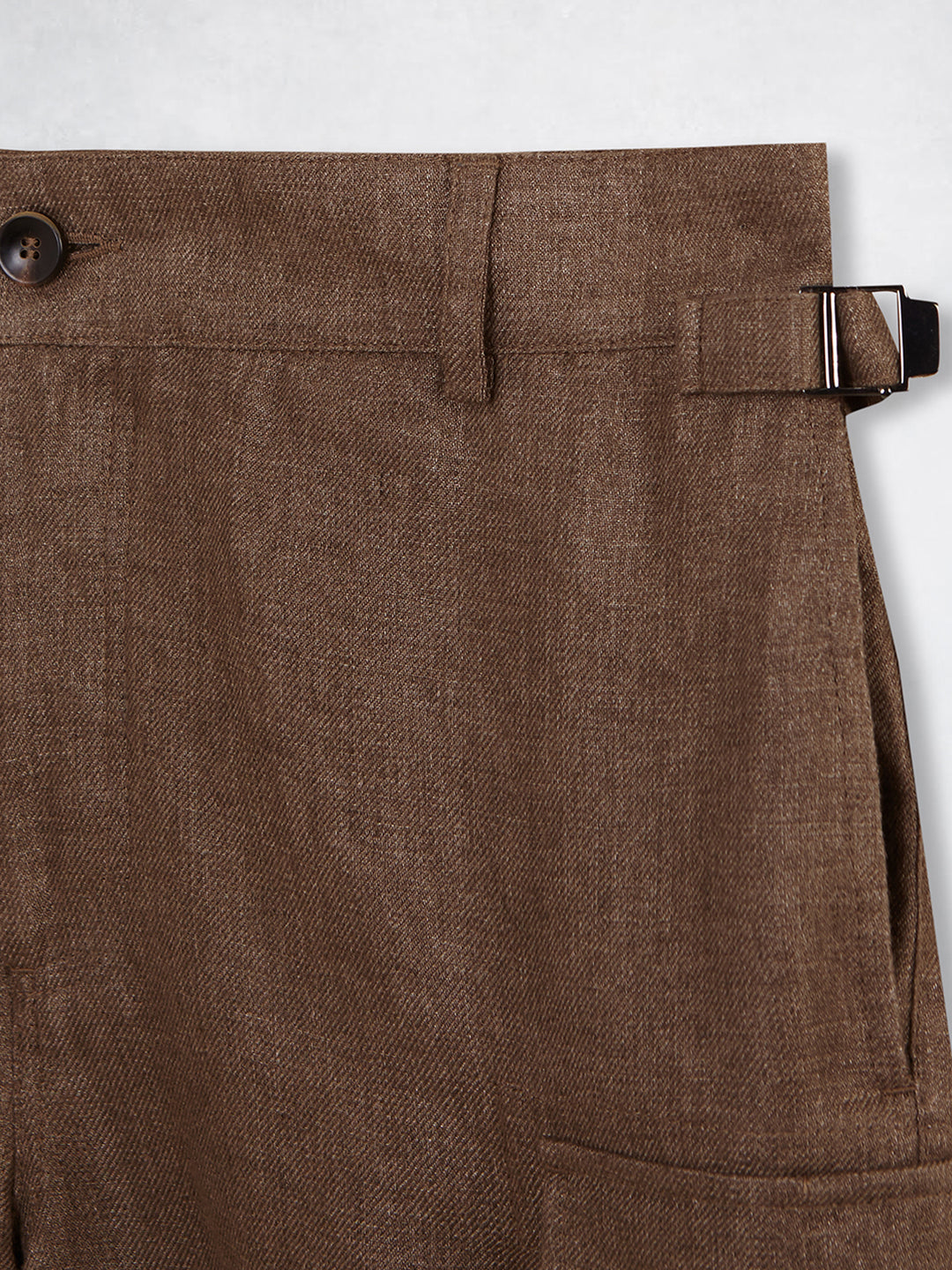 LINEN SHORTS BROWN