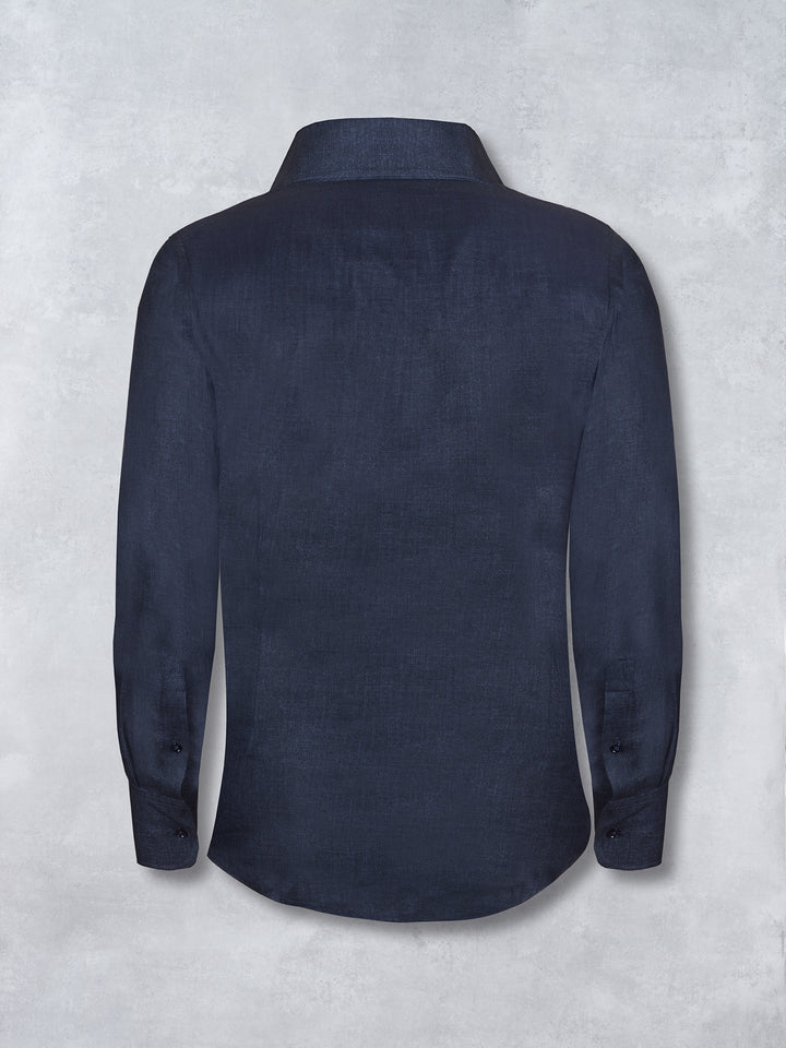 LINEN SHIRT NAVY