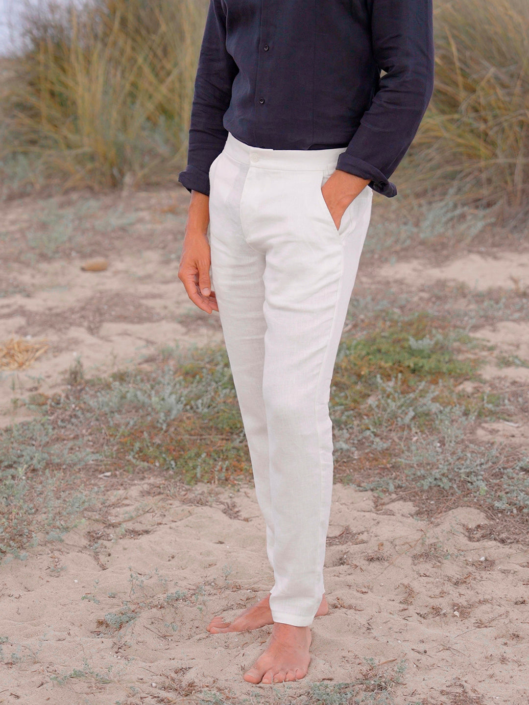 LINEN PANTS WHITE