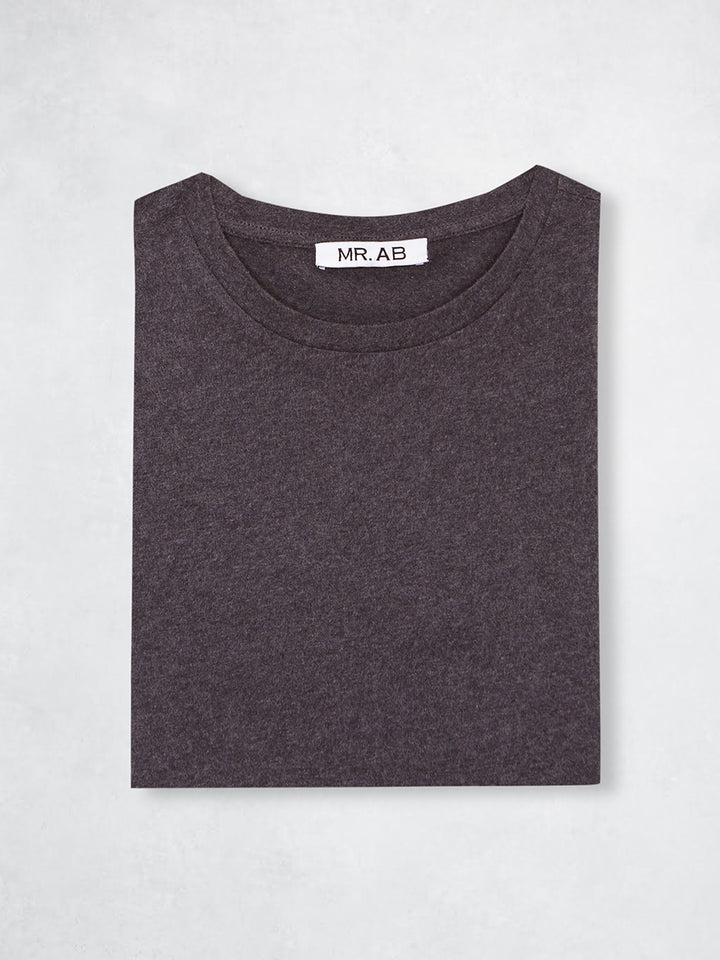 MELANGE TEE SS DARK GREY