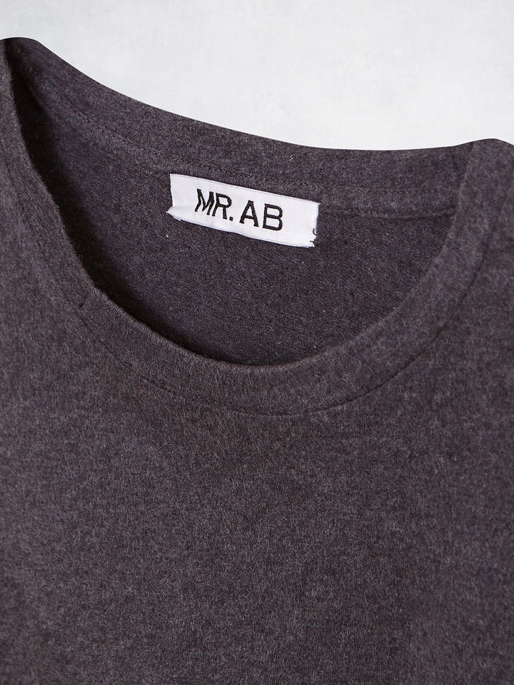 MELANGE TEE SS DARK GREY