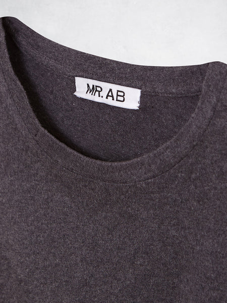 MELANGE TEE SS DARK GREY