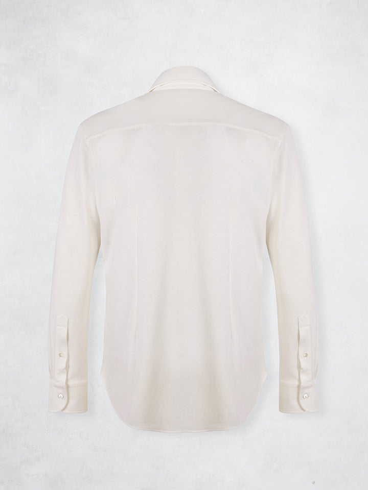 PIQUE CASHMERE SHIRT CRU