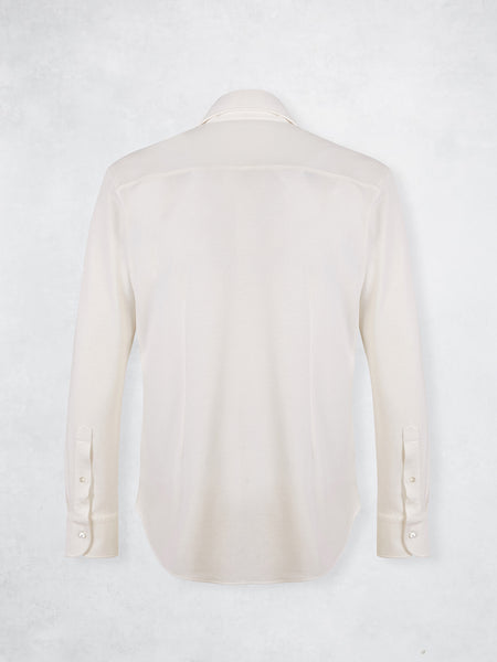 PIQUE CASHMERE SHIRT CRU