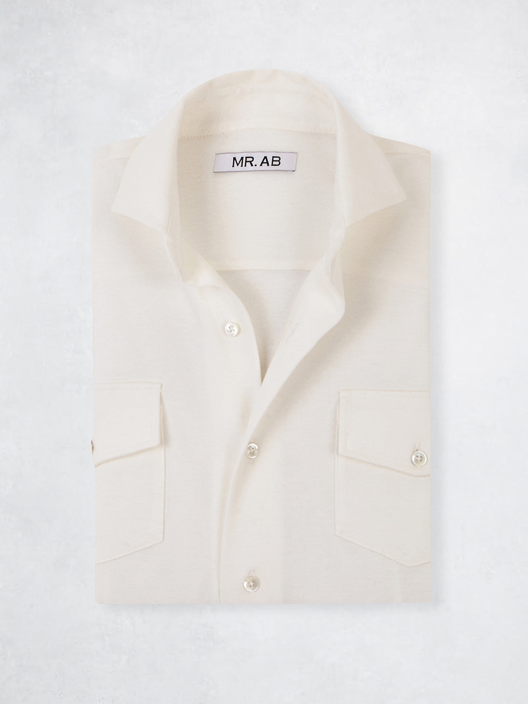 PIQUE CASHMERE SHIRT CRU