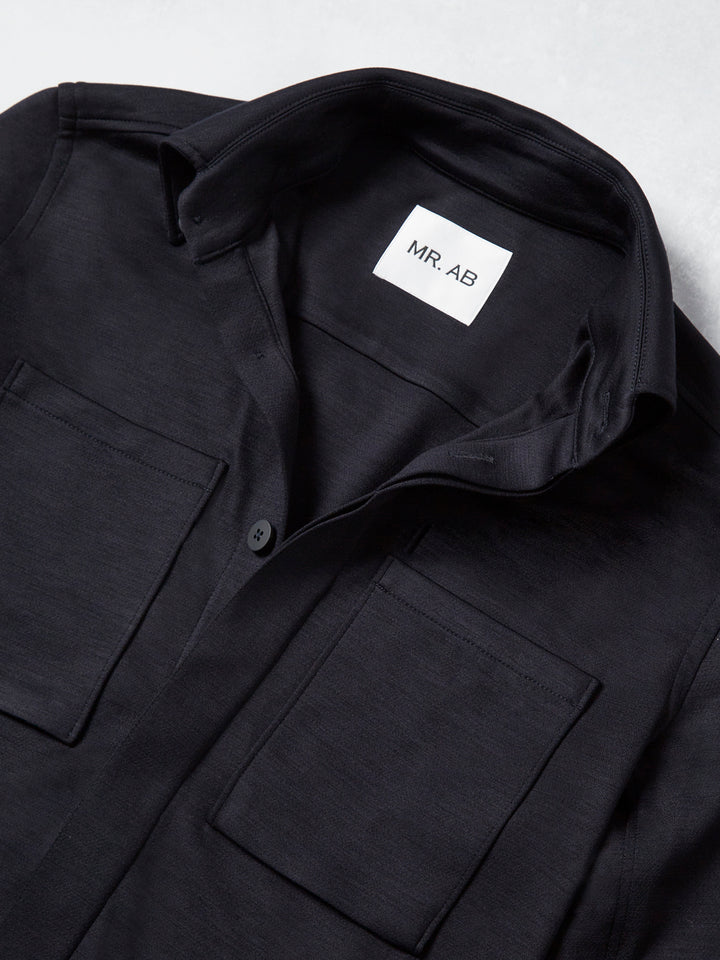 WOOL OVERSHIRT NAVY