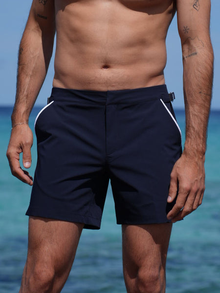 PIPING SWIMSUIT NAVY