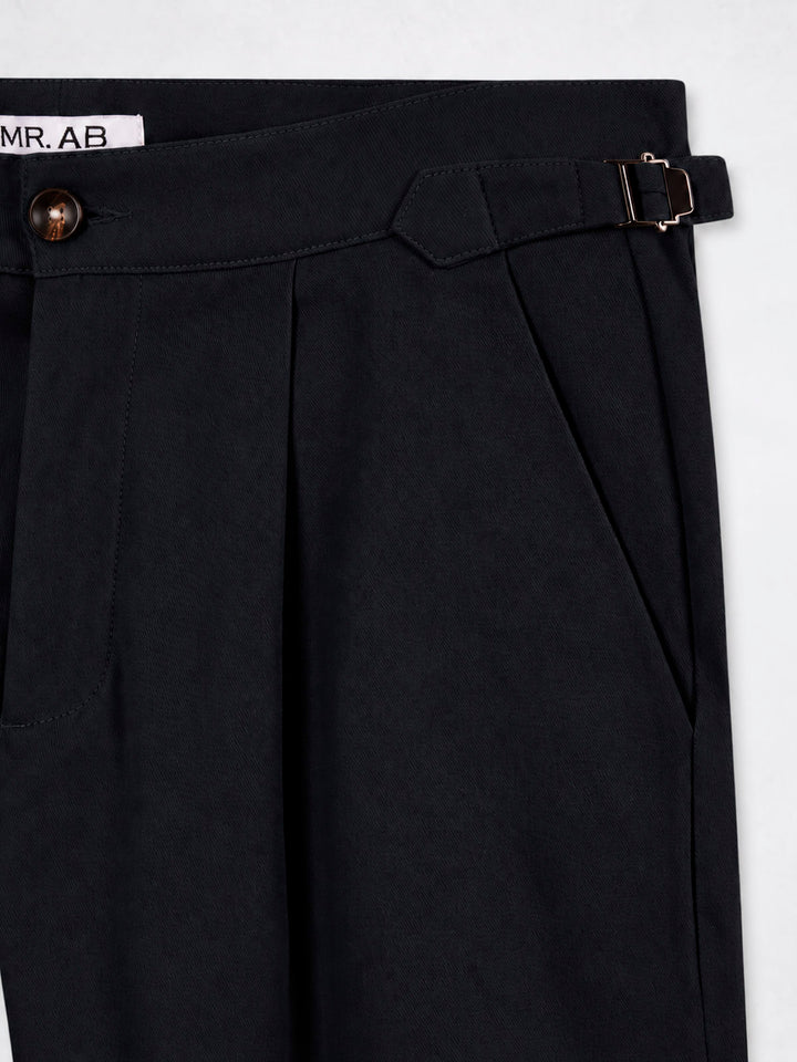 PLEATED CHINO PANT NAVY