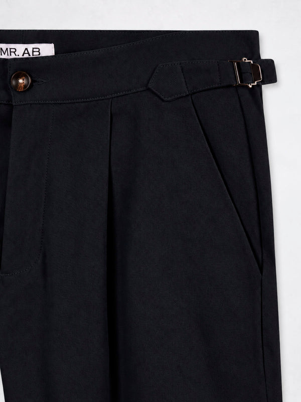 PLEATED CHINO PANT NAVY