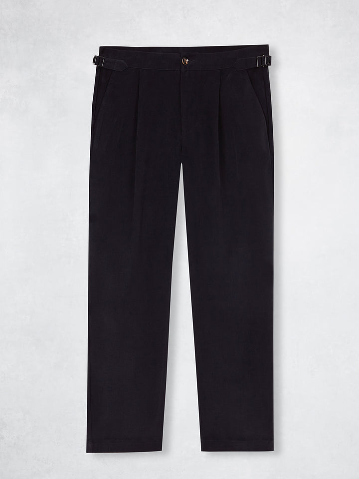 PLEATED CHINO PANT NAVY