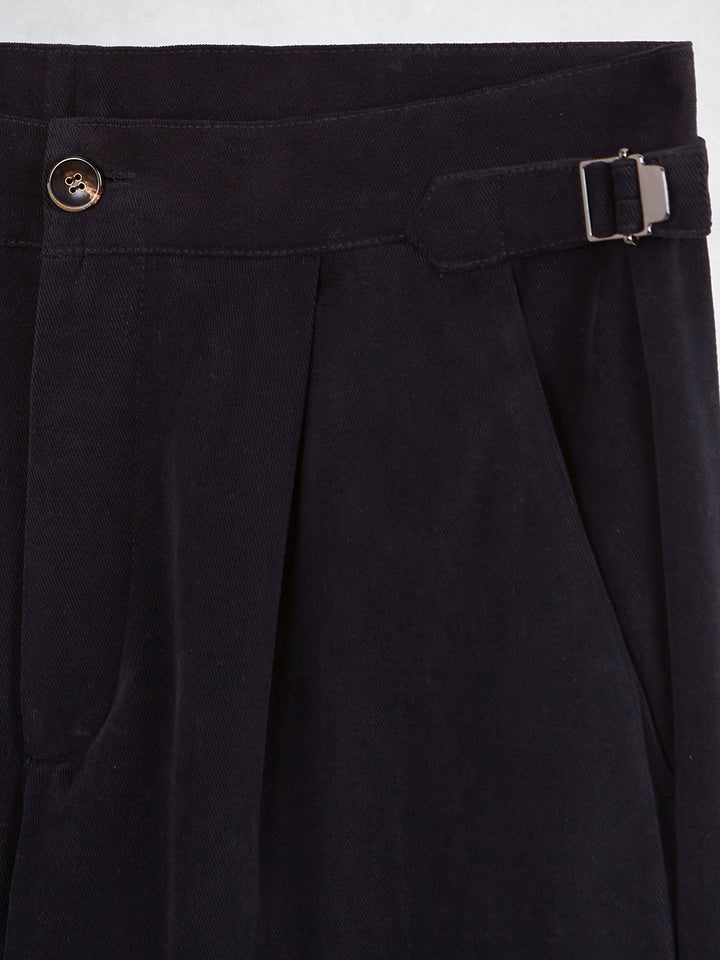 PLEATED CHINO PANT NAVY