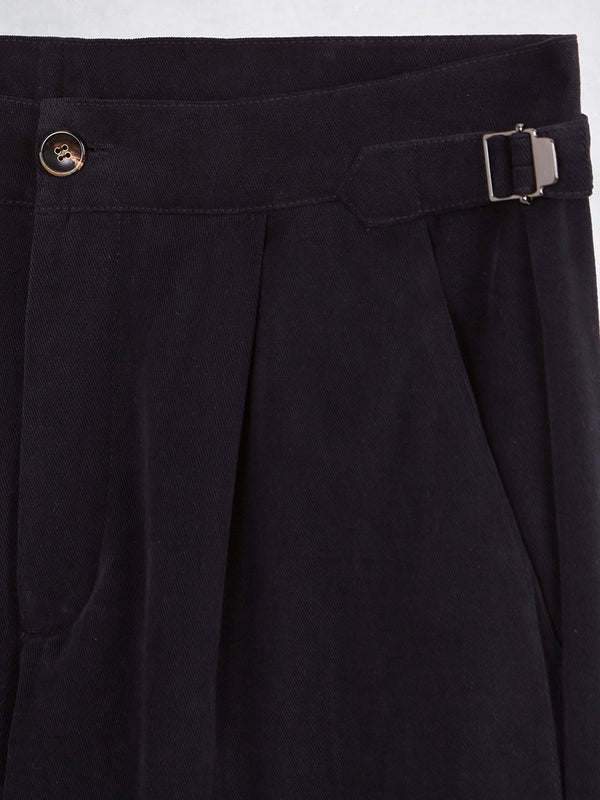 PLEATED CHINO PANT NAVY