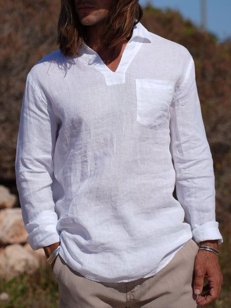 LINEN POLO SHIRT