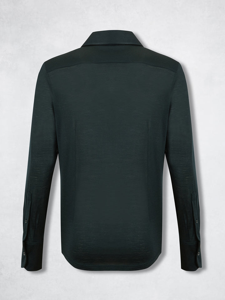 EXTRAFINE MERINO POLO GREEN