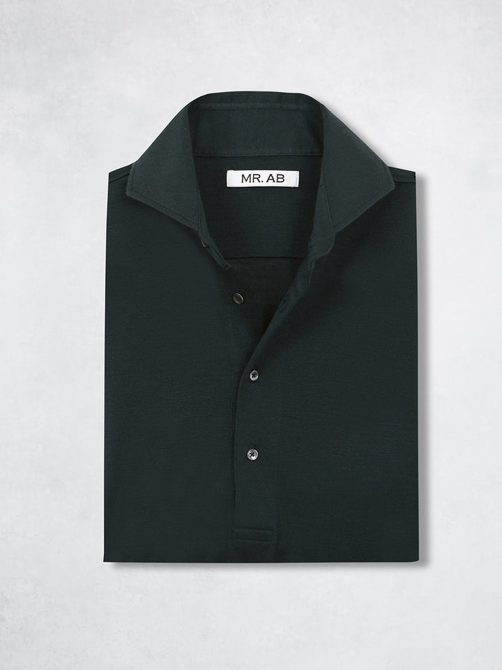 EXTRAFINE MERINO POLO GREEN