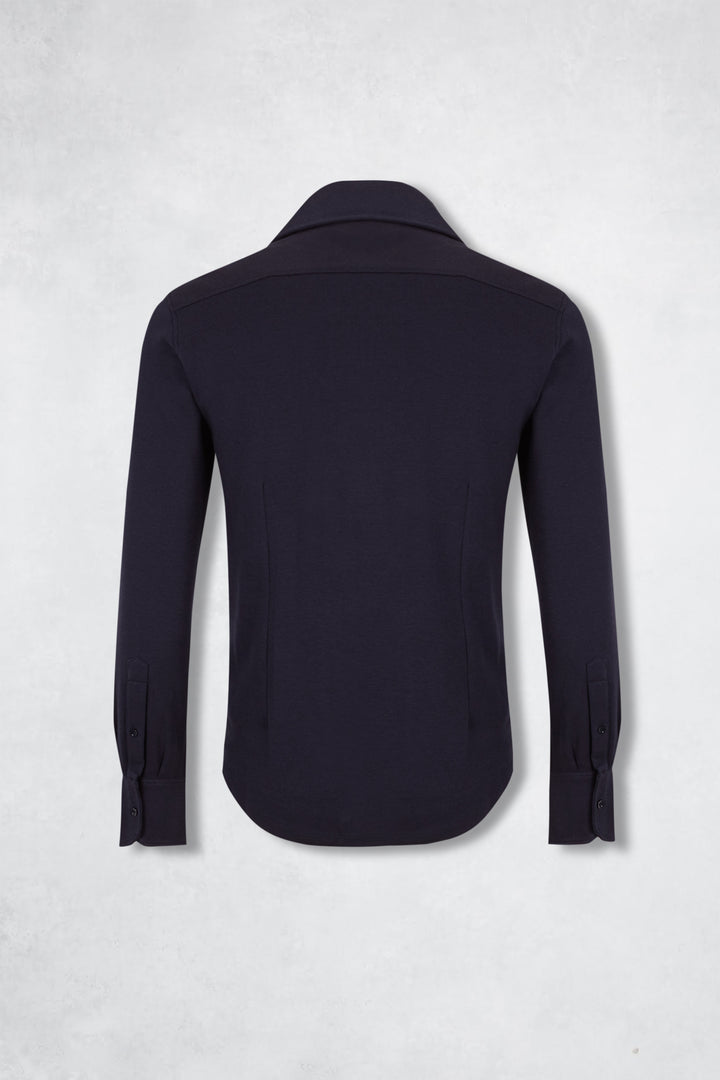 PIQUE CASHMERE POLO NAVY