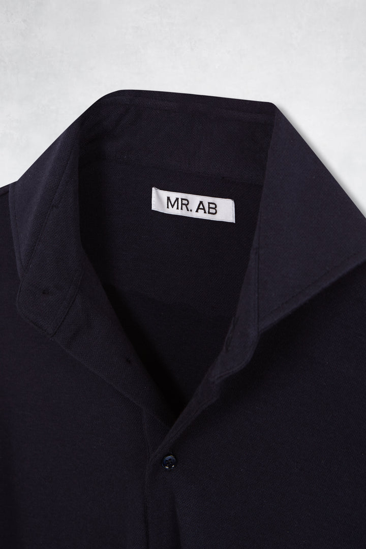 PIQUE CASHMERE POLO NAVY