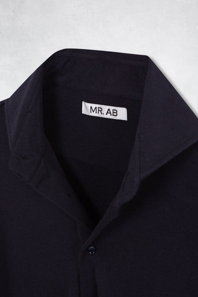 PIQUE CASHMERE POLO NAVY