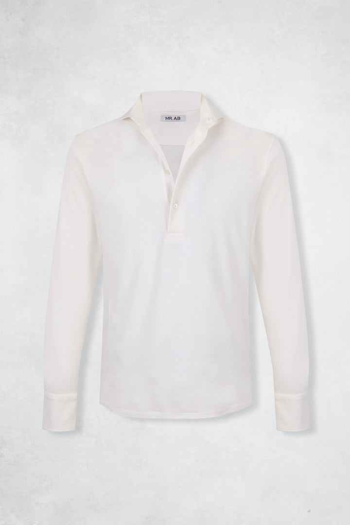 PIQUE CASHMERE POLO CRU