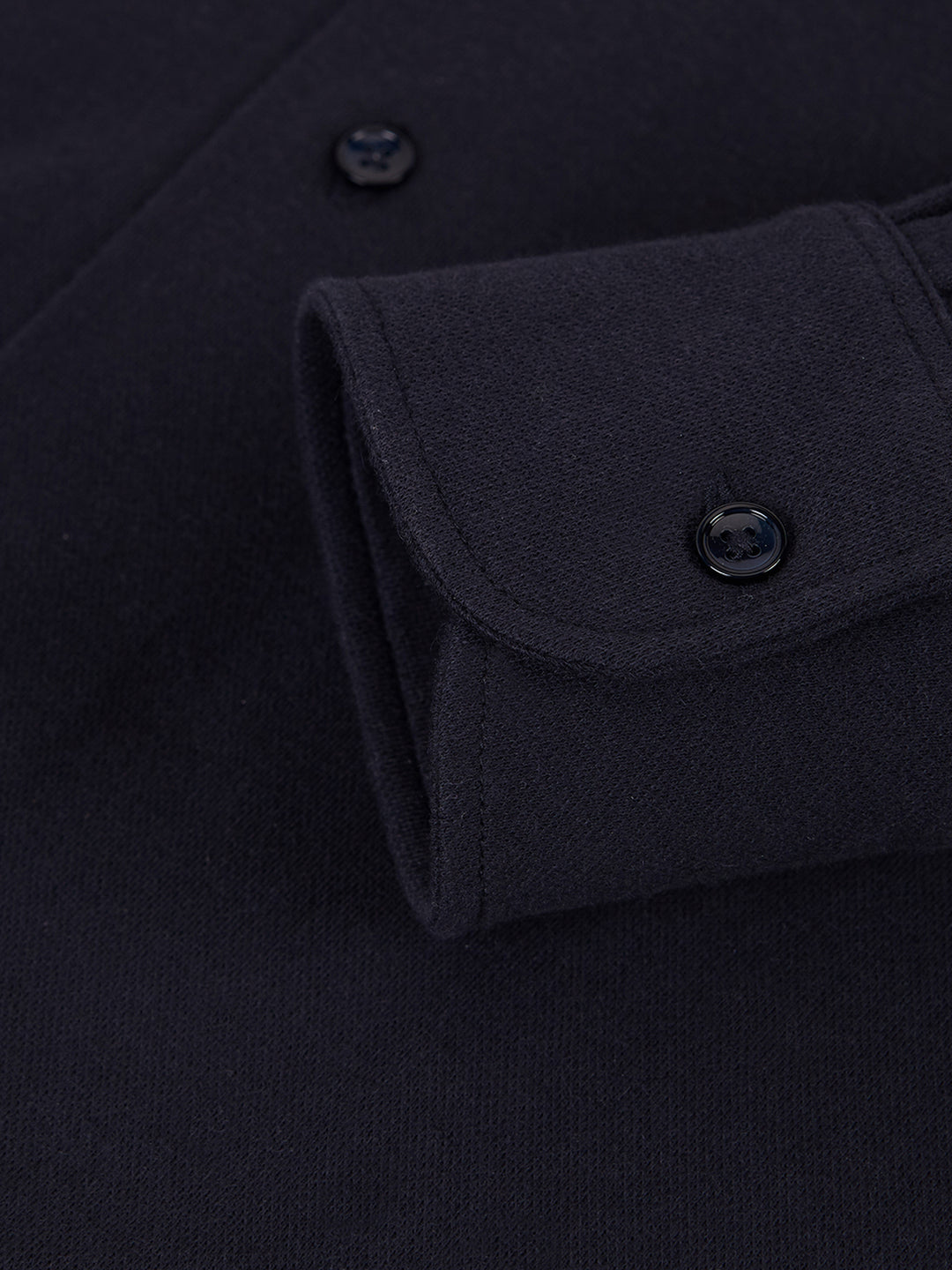 PIQUE CASHMERE SHIRT NAVY