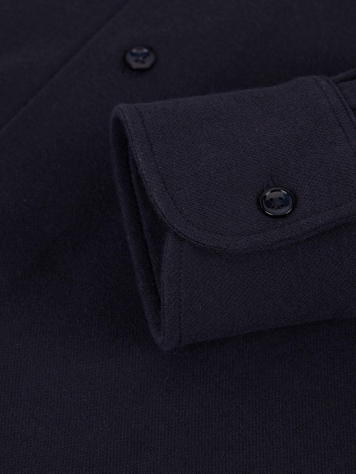 PIQUE CASHMERE SHIRT NAVY