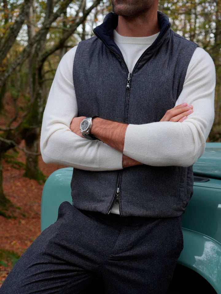 REVERSIBLE VEST NAVY/GREY