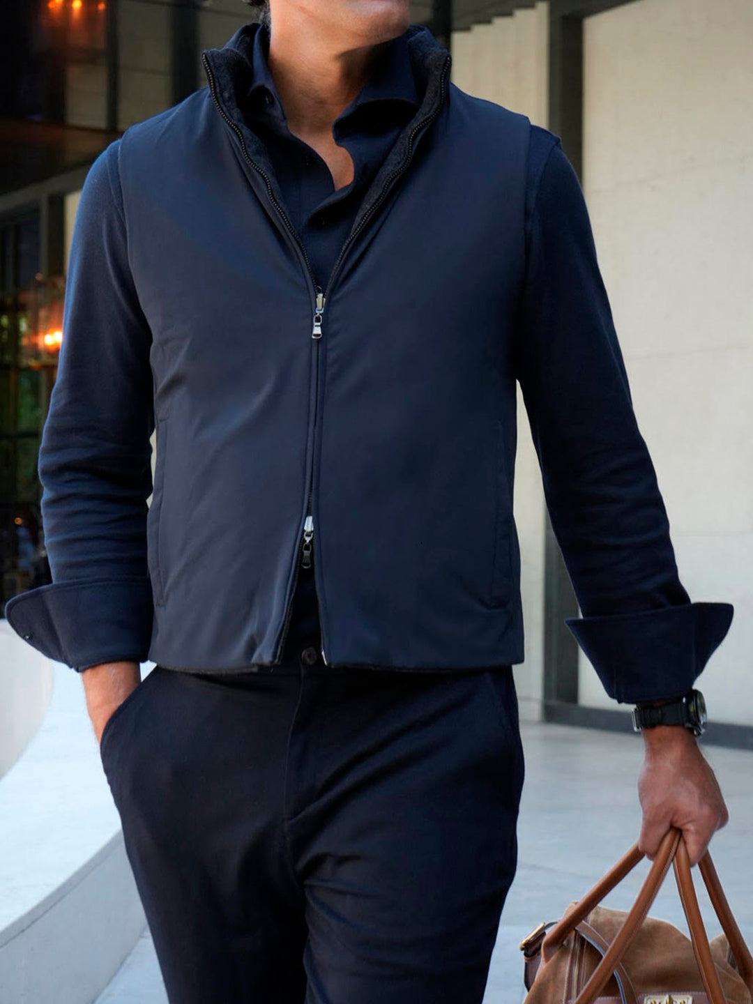 REVERSIBLE VEST NAVY/GREY