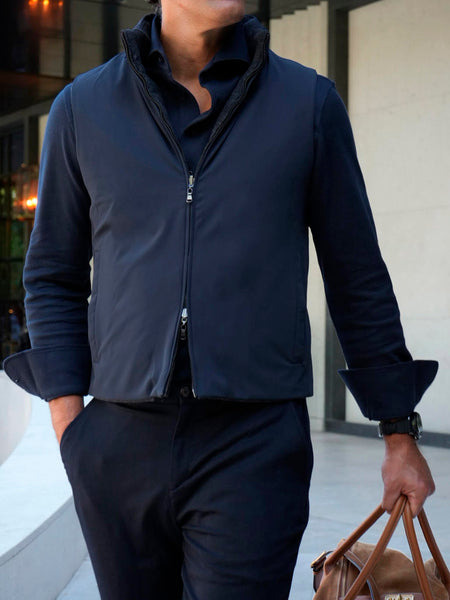 REVERSIBLE VEST NAVY/GREY