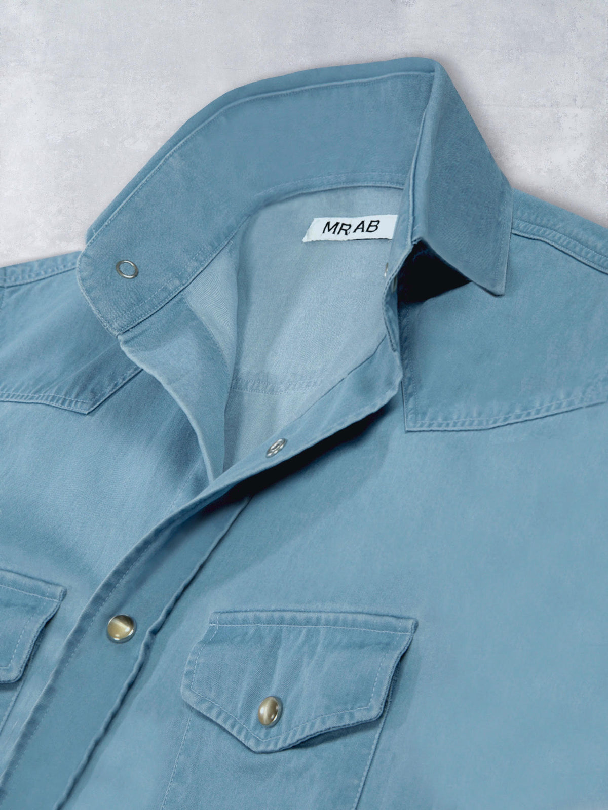 SNAP DENIM SHIRT BLUE