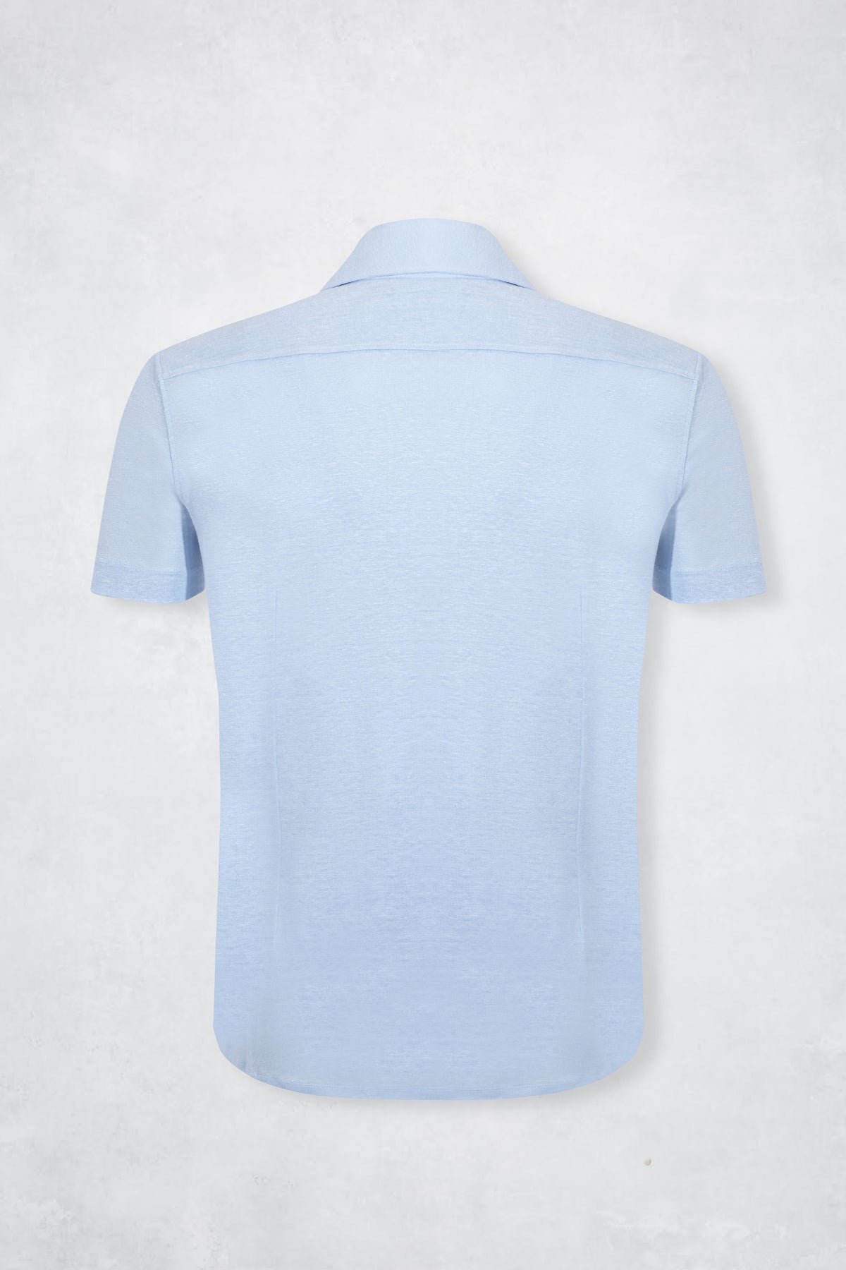 LINEN POLO SS BLUE
