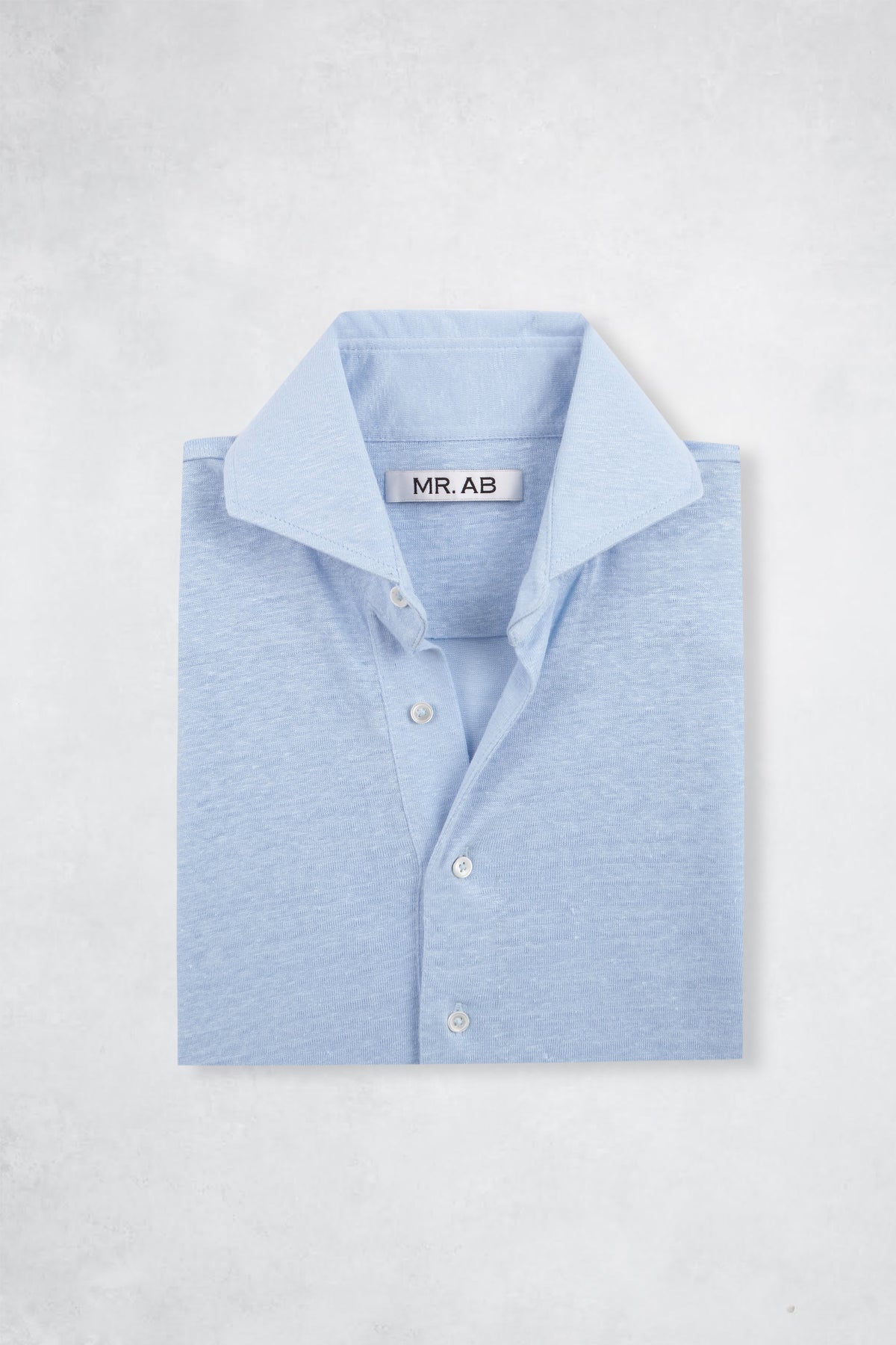 LINEN POLO SS BLUE