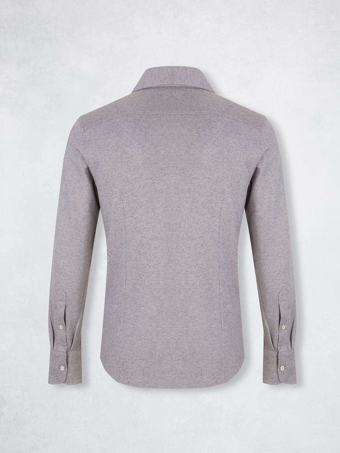 PIQUE CASHMERE POLO GREY MELANGE