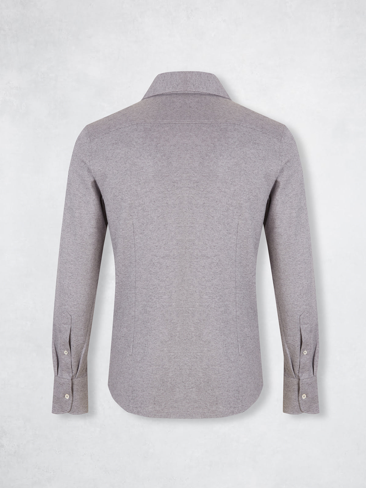 PIQUE CASHMERE POLO GREY MELANGE