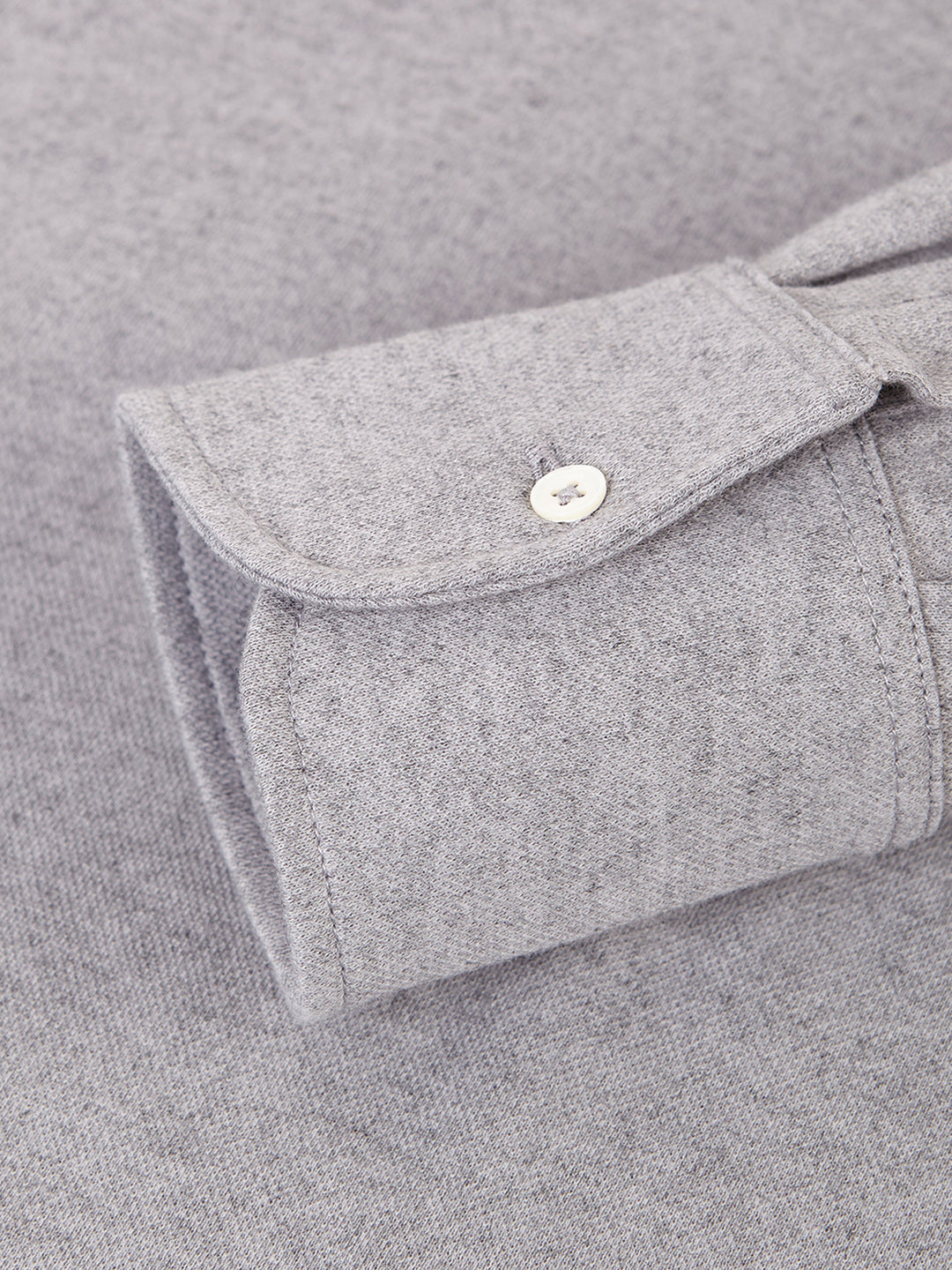 PIQUE CASHMERE POLO GREY MELANGE