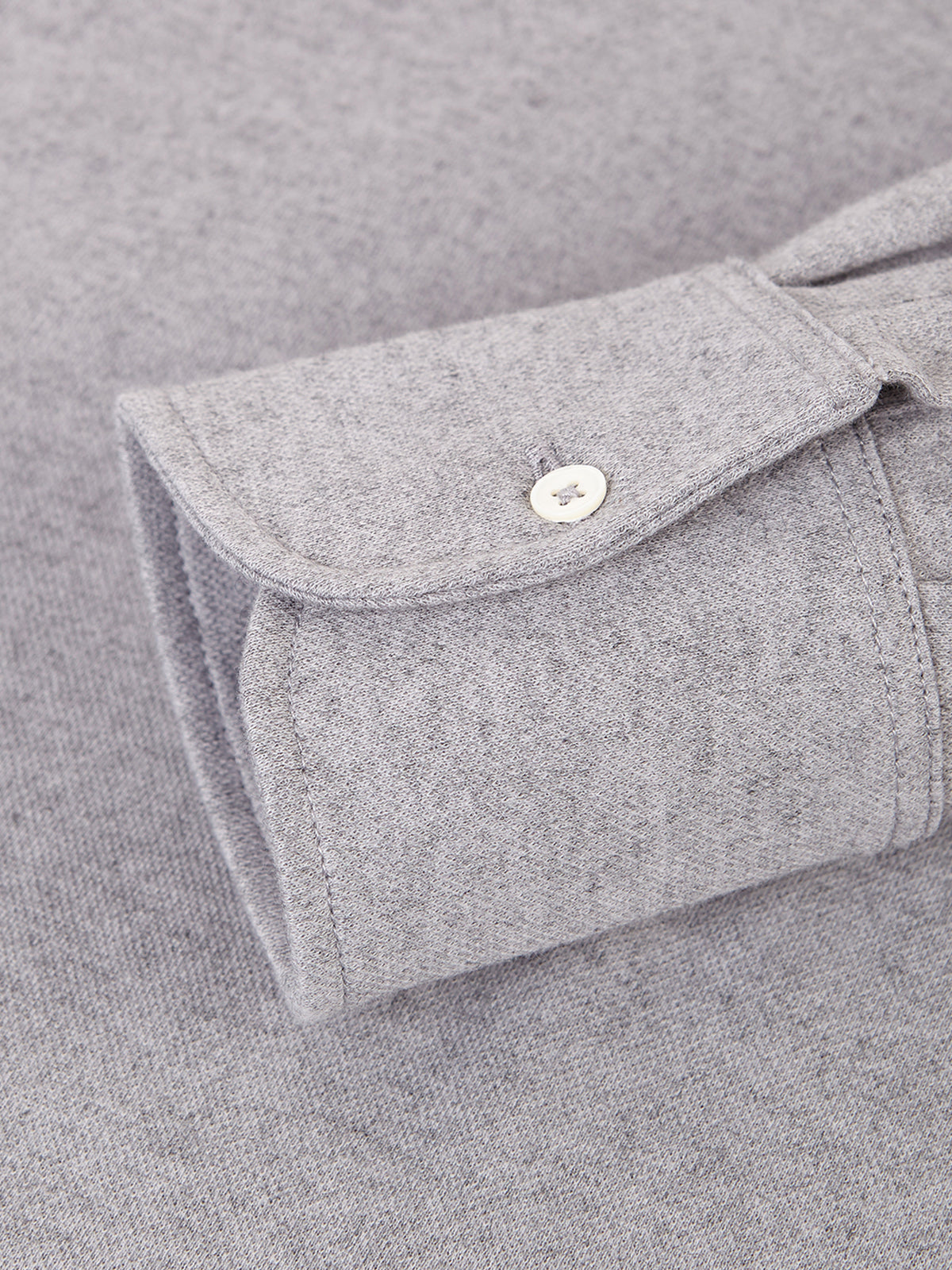 PIQUE CASHMERE POLO GREY MELANGE