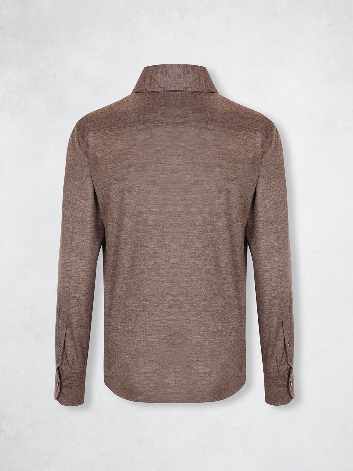 EXTRAFINE MERINO POLO BROWN