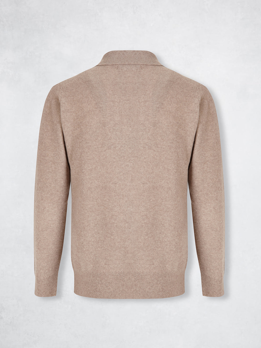 WOOL TRICOT POLO TAUPE