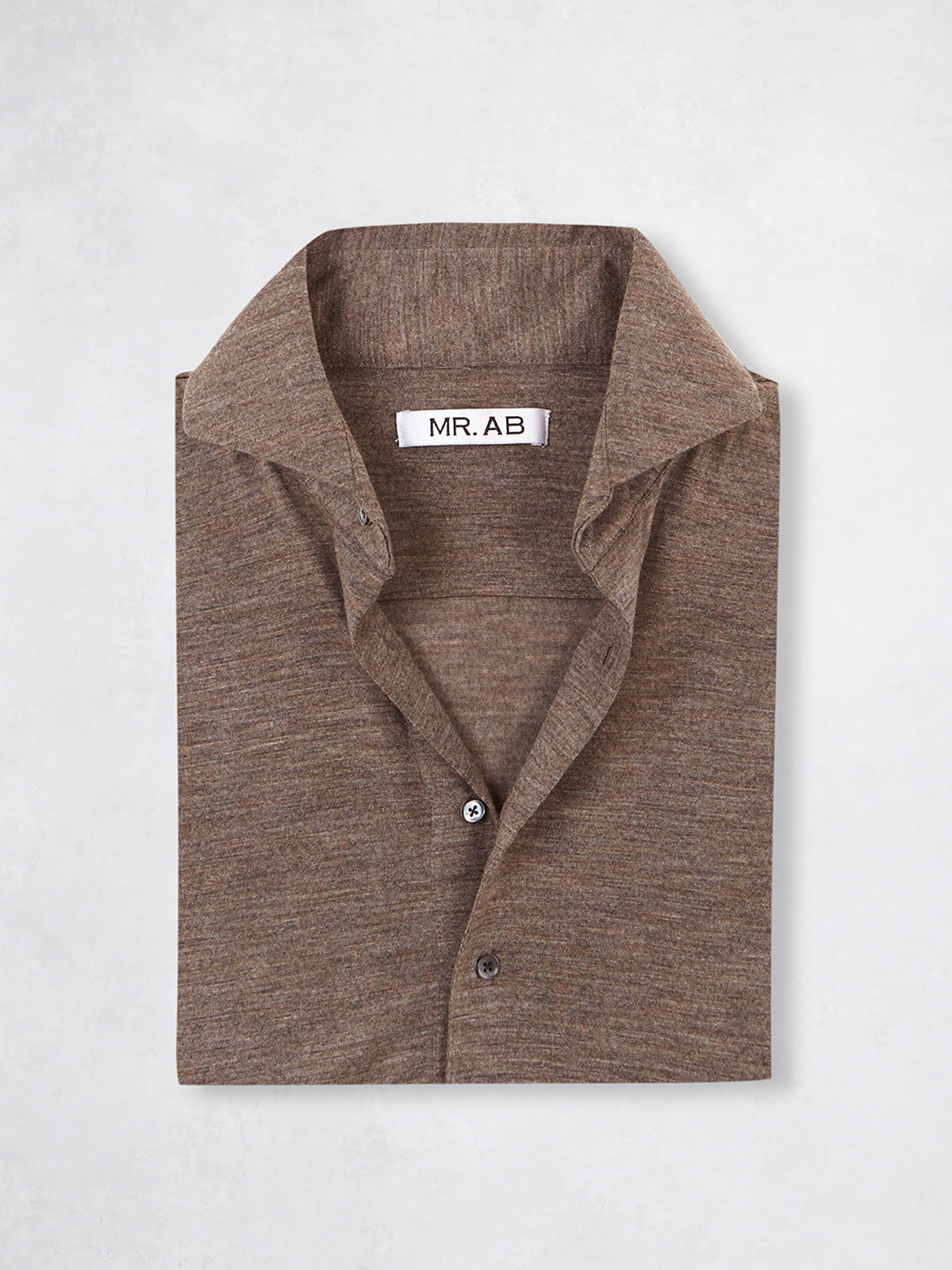 EXTRAFINE MERINO POLO BROWN