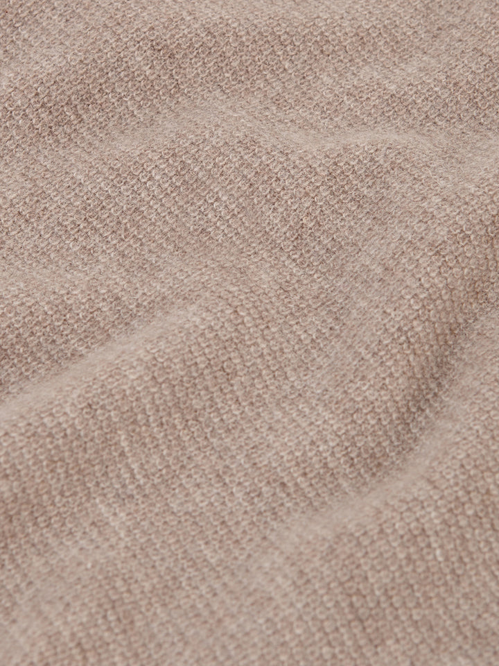 WOOL TRICOT POLO TAUPE